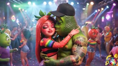 Moranguete Twerks at Funk Party with Boyfriend then Cheats with Pineapple Prince Cheats on Pineapple King at Baile Funk Funk Dance Gone Wild porno