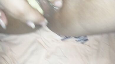 Using ripe banana as a dildo ..so messy