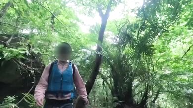[Personal shooting] Amateur couple who play Onaho Hiding their face with a towel and treating it as if it were a masturbator