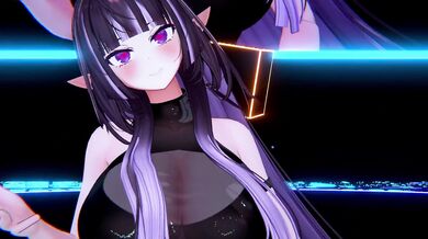 Nude Elf VTuber Dances Maniac | Hentai MMD