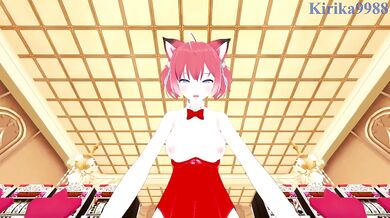 Akami Karubi (Bunny Girl) and I have intense sex in the casino. - VTuber POV Hentai