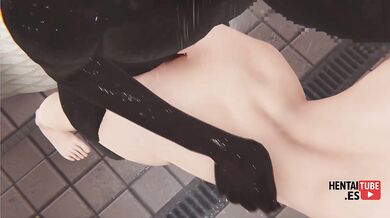 DanDaDan Hentai - Momo Fucked by a big black dick in the shower