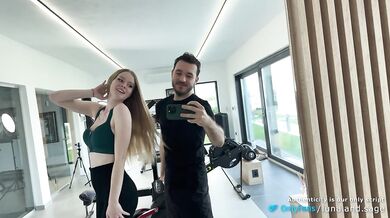 Gym Session Turned Into Rowing Machine Sex - Real Amateur Couple (POV, BJ & Doggy)