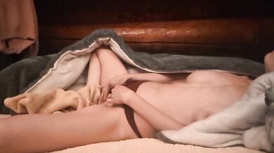 Rubbing My Pussy In Burgundy Panties On Bed 6