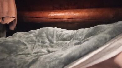 Rubbing My Pussy In Burgundy Panties On Bed 5