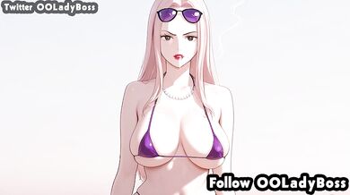 Hina Bikini Tits Job for her boss hentai anime from One Piece by ooladyboss