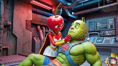 Super Jaca Fucks Perinha Hard Inside the Spaceship - Hero Porno Series Perinha Gets Destroyed by Super Jaca in the Spaceship - Superhero Sex porno
