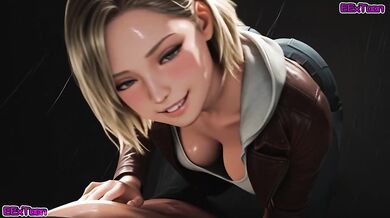 Resident Evil 9 RE9 Hentai Anime - Big Tits Grace Ashcroft Blow Job Hentai by eextoon