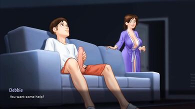 Summertime Saga 21.0.0- wip.7164 new update debbie living room movie watching time scene