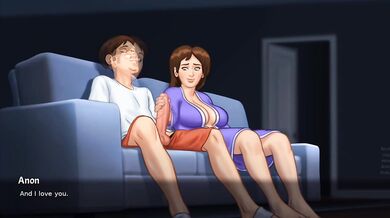 Summertime Saga 21.0.0- wip.7164 new update debbie living room movie watching time scene