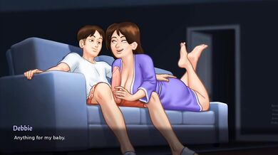 Summertime Saga 21.0.0- wip.7164 new update debbie living room movie watching time scene