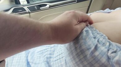 Picked up Cute Girl in Sundress with Big Natural Tits and wasnt expecting Her be so Horny