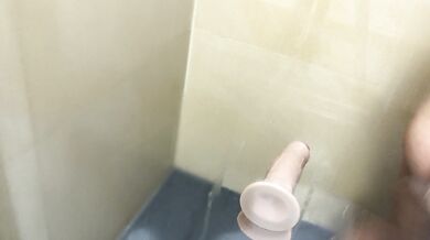 shrima's wall dildo demands wild sucking