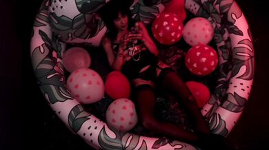 Daddy's BDay Girl in Sheer Knee High Stockings
