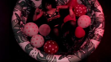 Daddy's BDay Girl in Sheer Knee High Stockings