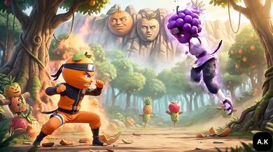 Ninja Laranja Fucks Uva Ninja in the Forest Near the Hidden Village Forbidden Forest Sex Ninja Laranja and Uva Ninja Near the Village Secret Forest