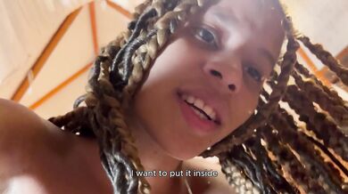 "I`M GONNA CUM" - 18yo Ebony Latina Begging Me To Fill Her Up
