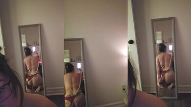Milf rides her dildo