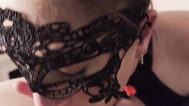 Best Black dress blowjob with cum swallow