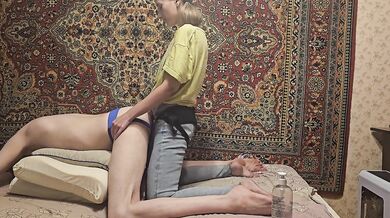 I Fuck My Husband's Ass and Make Him Understand Who the Slave Is. Amateur Femdom Pegging painful Sex