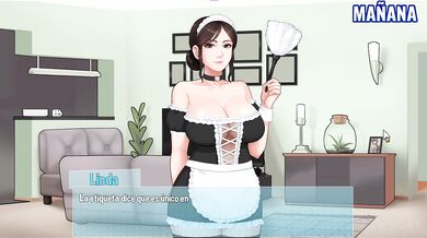Linda en el nuevo traje de Maid (house chores)