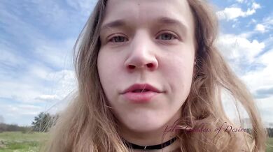 outdoor public nudity, pussy play and nipple play