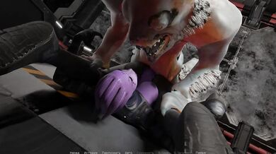 Every day she comes to the medical bay to collect DNA samples using monster sperm