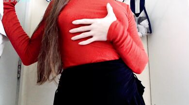 beautiful, elegant woman, voluptuous body, sexy in a mini skirt, sensual, drives you crazy with that gorgeous pussy