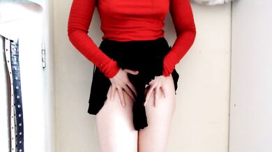 beautiful, elegant woman, voluptuous body, sexy in a mini skirt, sensual, drives you crazy with that gorgeous pussy