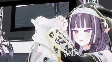Elf VTuber Outfit Change Until Nude | Monitoring Hentai MMD
