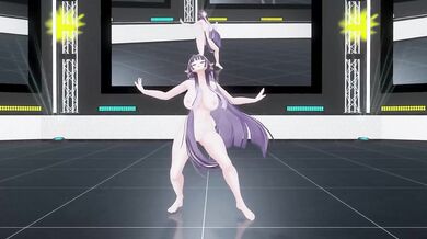 Elf VTuber Outfit Change Until Nude | Monitoring Hentai MMD
