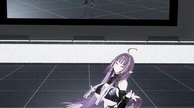 Elf VTuber Outfit Change Until Nude | Monitoring Hentai MMD