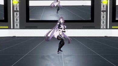 Elf VTuber Outfit Change Until Nude | Monitoring Hentai MMD