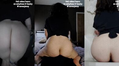 Desperate Goth PAWG pretends she is riding your cock