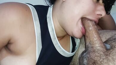 magnificent blowjob, she doesn't suck it, she destroys the lucky bastard