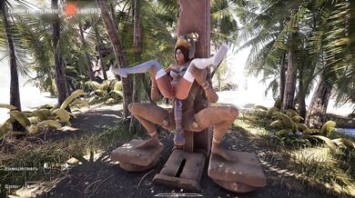 and again Lara couldn't resist and entered the cave, and the statue couldn't resist and entered Lara's cave