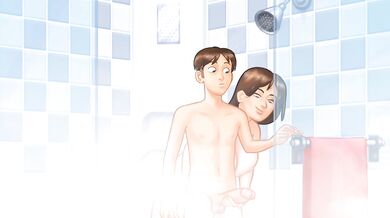 debbie and Summertime washrom hendjob sense scenes