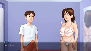 Debbie shopping mall changing room scenes in Summertime saga new update 21.0.0