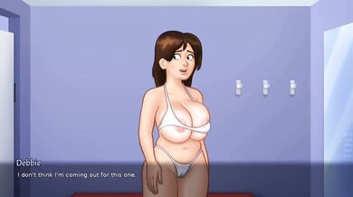 Debbie shopping mall changing room scenes in Summertime saga new update 21.0.0