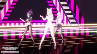 [MMD] BABYMONSTER - FOREVER - Ahri, Akali, Evelynn Sexy Kpop Dance League of Legends Hentai Uncensored 4K 60FPS