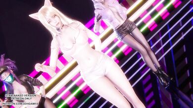 [MMD] BABYMONSTER - FOREVER - Ahri, Akali, Evelynn Sexy Kpop Dance League of Legends Hentai Uncensored 4K 60FPS
