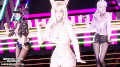 [MMD] BABYMONSTER - FOREVER - Ahri, Akali, Evelynn Sexy Kpop Dance League of Legends Hentai Uncensored 4K 60FPS