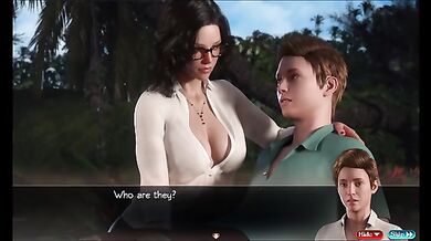 Big ass &boob Teacher gave blowjob to her naughty students in outdoor