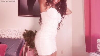 White Dress, Stockings, & High Heels Try On.