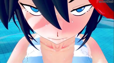 Ryuko Matoi hot sex on the pool | Killlakill | Full & POV on patreon: Fantasyking3