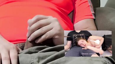 React: I USED HER MOUTH TO MASTURBATE - my stepsister tired after exam (couch blowjob)
