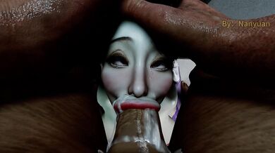 3D BBW mature milf cheating with big old cock in the bathroom