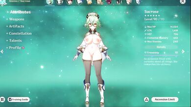 Sucrose Skimpy/NSFW - Thicc & OG Toggles - Genshin Impact NSFW Mod