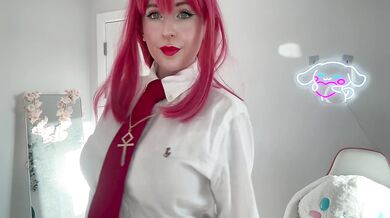 WHITE LATEX MAKIMA NUN Cosplay