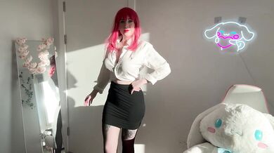 WHITE LATEX MAKIMA NUN Cosplay